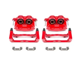 Power Stop Red Calipers w/Brackets - Pair Front Chevrolet Camaro 1998-2002