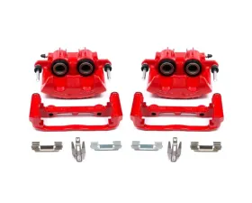 Power Stop Red Calipers w/Brackets - Pair Front Chevrolet Corvette 1997-2004