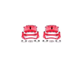Power Stop Red Calipers w/Brackets - Pair Front Ford Mustang 1999-2002