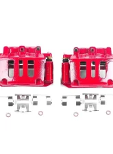 Power Stop Red Calipers w/Brackets - Pair Front Ford Crown Victoria 1998-2002                                     - S4734 - Image 2