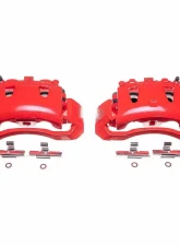Power Stop Red Calipers w/Brackets - Pair Front Dodge Ram 2500 Van 1998-2002                                     - S4744 - Image 2