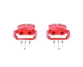 Power Stop Red Calipers w/Brackets - Pair Front Ford Mustang 1999-2001