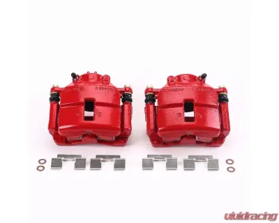 Power Stop Red Calipers w/Brackets - Pair Front Chrysler PT Cruiser 2001-2010 - S4780