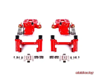 Power Stop Red Calipers w/Brackets - Pair Rear Ford Mustang 1994-2004 - S4824