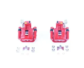 Power Stop Red Calipers w/Brackets - Pair Rear Ford Mustang 1994-2001