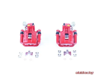 Power Stop Red Calipers w/Brackets - Pair Rear Ford Mustang 1994-2001 - S4824A