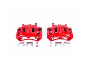 Power Stop Red Calipers w/Brackets - Pair Front Dodge Dakota 2003-2004