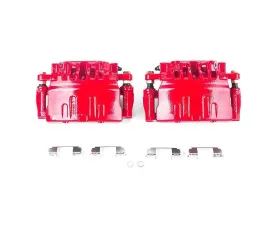 Power Stop Red Calipers w/Brackets - Pair Front Cadillac CTS 2003-2007