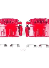 Power Stop Red Calipers w/Brackets - Pair Front Cadillac CTS 2003-2007                                     - S4878 - Image 2