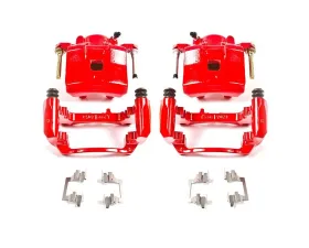 Power Stop Red Calipers w/Brackets - Pair Front Chevrolet Cobalt 2005-2008