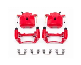 Power Stop Red Calipers w/Brackets - Pair Front Chevrolet Malibu 2006-2012