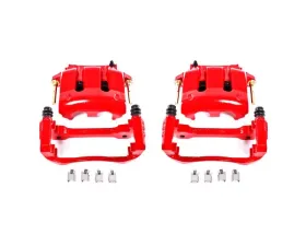 Power Stop Red Calipers w/Brackets - Pair Front Ford Mustang 2005-2014