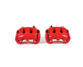 Power Stop Red Calipers w/Brackets - Pair Front Ford Mustang 2011-2014