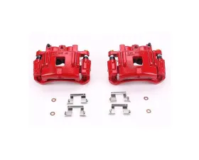 Power Stop Red Calipers w/Brackets - Pair Front Chevrolet Colorado 2004-2008