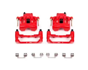 Power Stop Red Calipers w/Brackets - Pair Front Chrysler 300 2005-2011