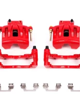 Power Stop Red Calipers w/Brackets - Pair Front Chrysler 300 2005-2011                                     - S4968 - Image 2