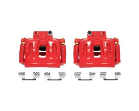 Power Stop Red Calipers w/Brackets - Pair Front Chrysler 300 2012-2017