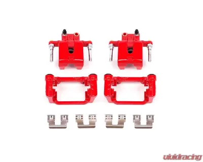 Power Stop Red Calipers w/Brackets - Pair Rear Chrysler 300 2005-2019 - S4970