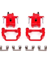 Power Stop Red Calipers w/Brackets - Pair Rear Chrysler 300 2005-2019                                     - S4992 - Image 2