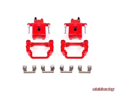 Power Stop Red Calipers w/Brackets - Pair Rear Chrysler 300 2005-2019 - S4992