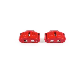 Power Stop Red Calipers w/Brackets - Pair Front Chevrolet Corvette 2005-2013