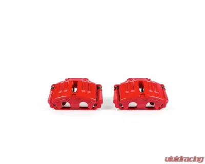 Power Stop Red Calipers w/Brackets - Pair Front Chevrolet Corvette 2005-2013 - S5006A