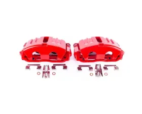 Power Stop Red Calipers w/Brackets - Pair Front Chevrolet Corvette 2005-2013