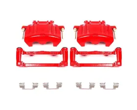 Power Stop Red Calipers w/Brackets - Pair Front Chrysler 300 2005-2011