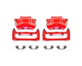 Power Stop Red Calipers w/Brackets - Pair Front Chrysler 300 2012