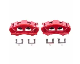 Power Stop Red Calipers w/Brackets - Pair Front Buick Allure 2008-2009