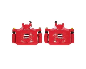 Power Stop Red Calipers w/Brackets - Pair Front Mitsubishi Lancer 2008-2017