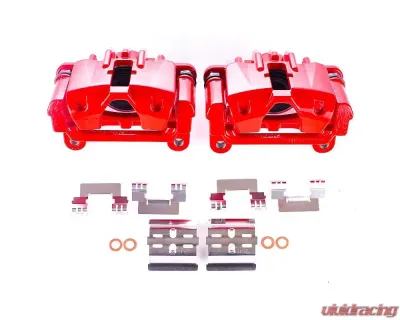 Power Stop Red Calipers w/Brackets - Pair Rear Cadillac XLR 2006-2009 - S5036