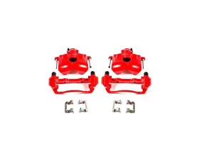 Power Stop Red Calipers w/Brackets - Pair Front Ford Focus 2008-2011