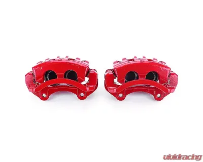 Power Stop Red Calipers w/Brackets - Pair Front Cadillac CTS 2008-2014 - S5168