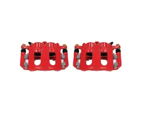 Power Stop Red Calipers w/Brackets - Pair Front Ford Explorer 2011-2017