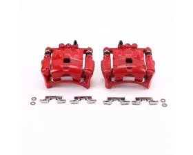 Power Stop Red Calipers w/Brackets - Pair Front Ford Fiesta 2011-2017
