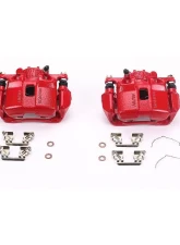 Power Stop Red Calipers w/Brackets - Pair Front Acura ILX 2013-2015                                     - S6038 - Image 2