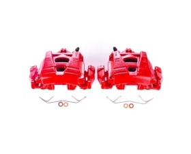Power Stop Red Calipers w/Brackets - Pair Front Audi Q3 2015-2018