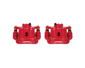 Power Stop Red Calipers w/Brackets - Pair Rear Hyundai Genesis Coupe 2010-2016