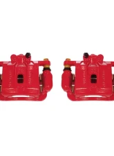 Power Stop Red Calipers w/Brackets - Pair Rear Hyundai Genesis Coupe 2010-2016                                     - S6394 - Image 2