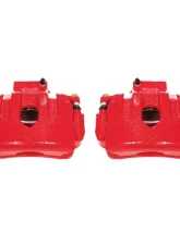 Power Stop Red Calipers w/Brackets - Pair Front Hyundai Genesis Coupe 2010-2016                                     - S6412 - Image 2