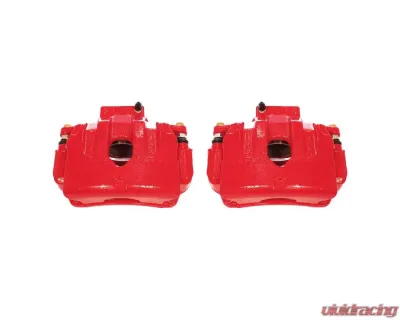 Power Stop Red Calipers w/Brackets - Pair Front Hyundai Genesis Coupe 2010-2016 - S6412