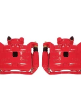 Power Stop Red Calipers w/Brackets - Pair Front Nissan Versa 2012-2018                                     - S6860 - Image 2