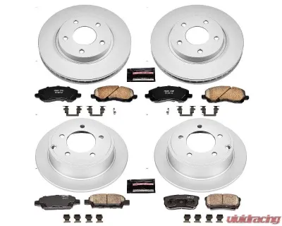 Power Stop Z17 Evolution Geomet Coated Brake Kit Front & Rear Mitsubishi Lancer 2008-2017 - CRK4017