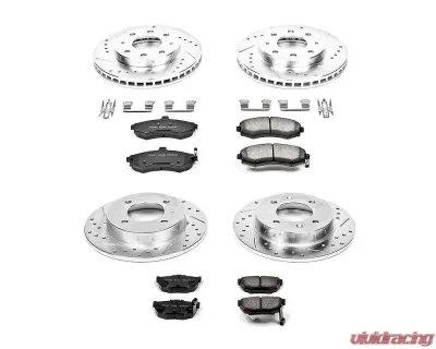 Power Stop Z23 Evolution Sport Brake Kit Front & Rear Hyundai Elantra 2002-2005 - K2779