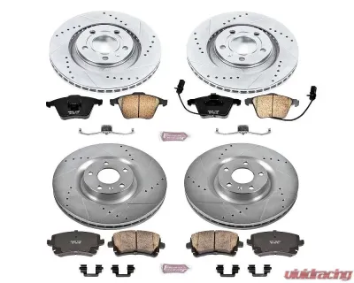 Power Stop Z23 Evolution Sport Brake Kit Front & Rear Audi S4 2004-2009 - K4010