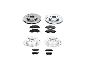Power Stop Z23 Evolution Sport Brake Kit Front & Rear Mitsubishi Lancer 2008-2017