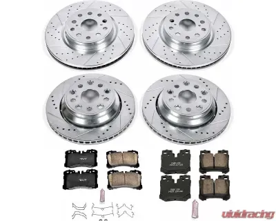 Power Stop Z23 Evolution Sport Brake Kit Front & Rear Lexus LS460 2007-2009 - K4111