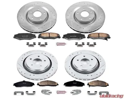 Power Stop Z23 Evolution Sport Brake Kit Front & Rear Cadillac XLR 2006-2009 - K4400