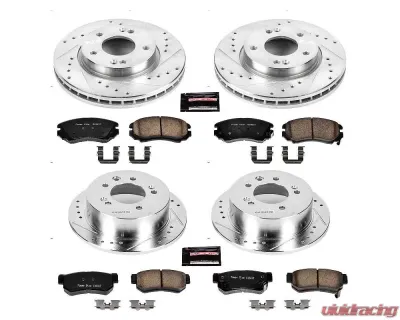 Power Stop Z23 Evolution Sport Brake Kit Front & Rear Hyundai Elantra 2007-2010 - K4442